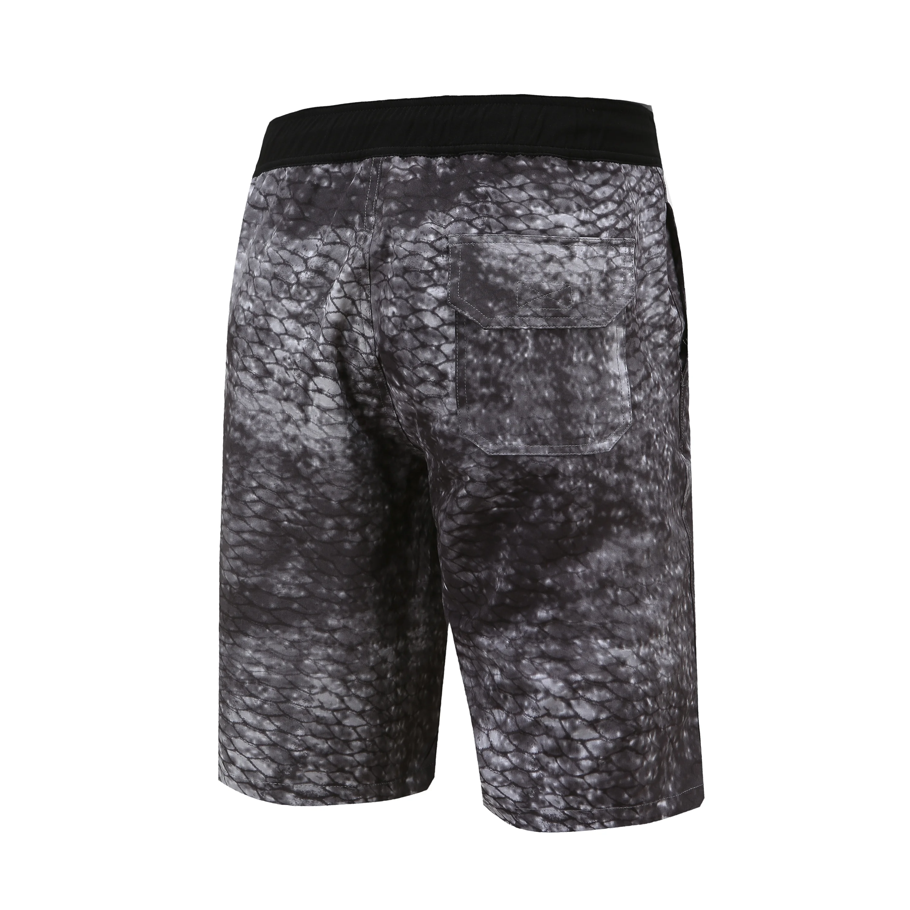 New design hot selling grey scale pattern print boardshorts swimming trunks