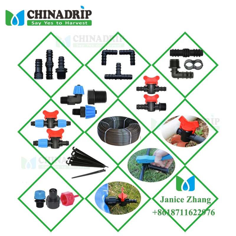 drip tape irrigation drip pipe fittings pipe with pressure compensated dripper inside for farm irrigation system