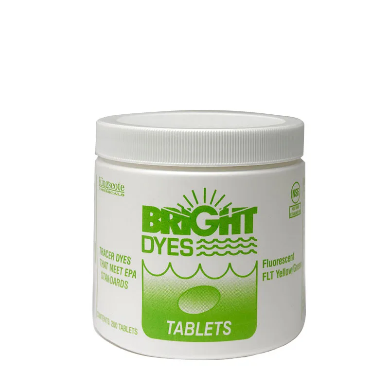 Fluorescent FLT Yellow/Green Tablets Made In USA Tracer Dye Tablets reactive dye wastewater treatment