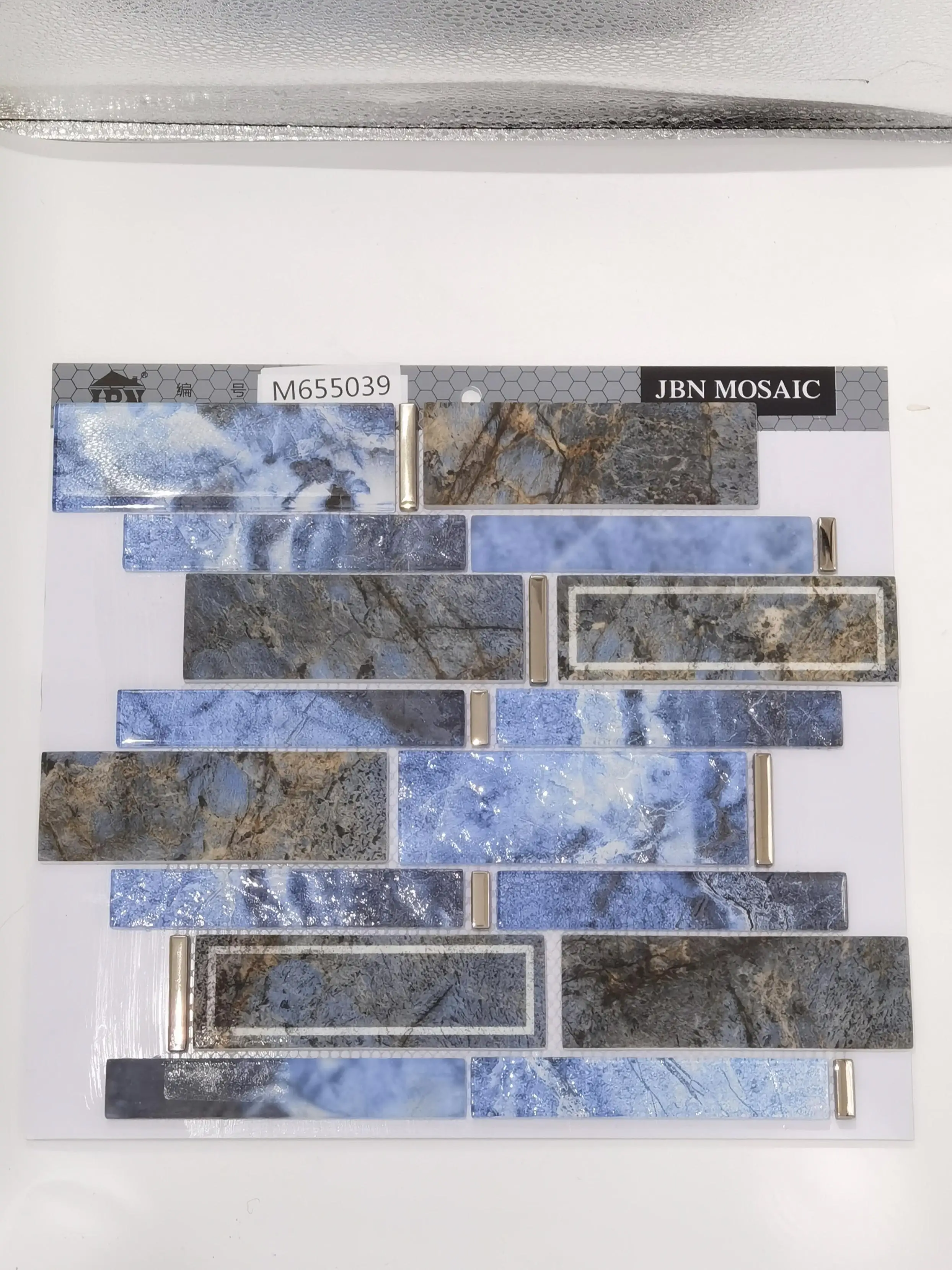 Foshan JBN Modern Design Ceramic Mosaic Tiles 304x304 Square Glass Mosaic in Mix Colors for Swimming Pool Bathroom Wall Decor