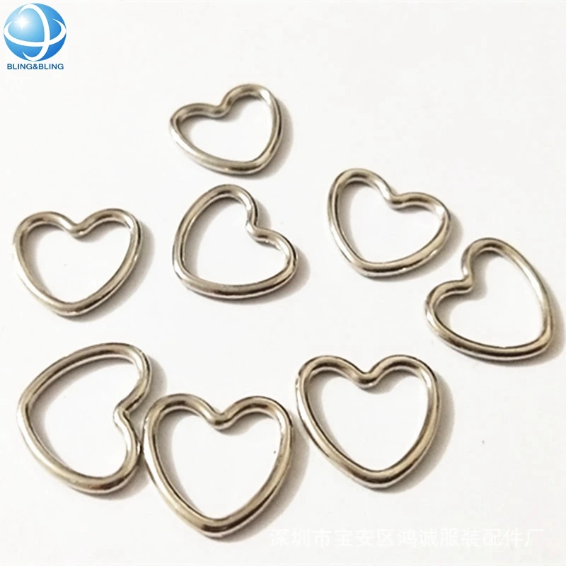 Various Size Love Heart Swimwear Accessories Bikini Metal Hardware Bra Strap Clasp For Swimsuit Beachwear