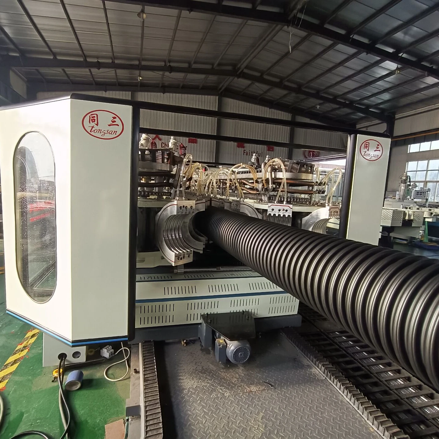 hdpe 160-315mm pipe line double wall extruder making dwc pipe