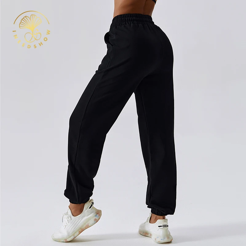 Wholesale Fashion Plus Size Blank Fitness Oversized Cotton Joggers Sports Workout Jogging Casual Gym Sweat Pants For Women