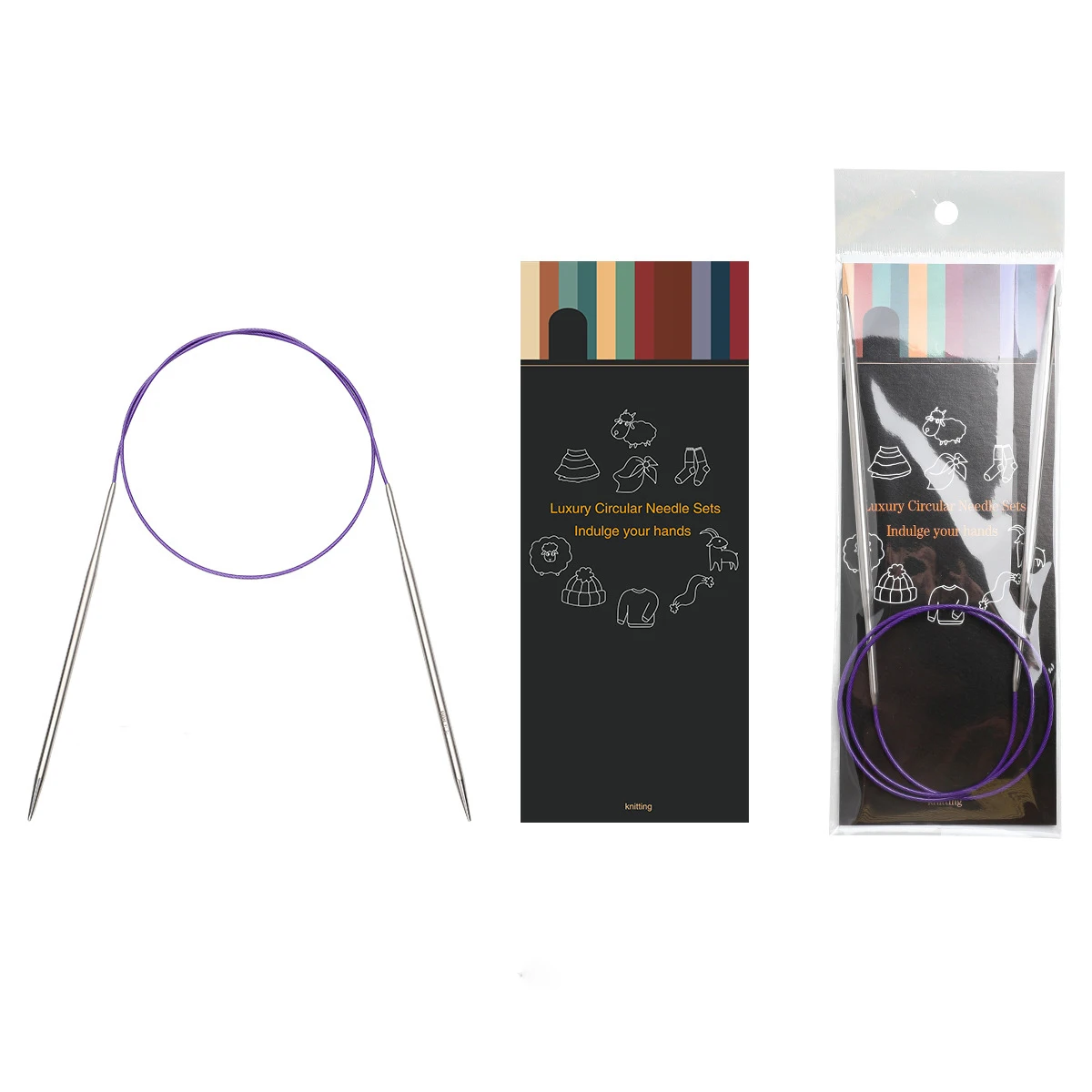 Wholesale Stainless Steel Smooth Double Pointed Knitting Needle Home Safety Sweater Knitting Needles