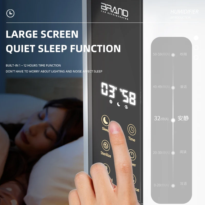 New Design Round Bucket Shaped Movable Water Tank Cool Warm Mist Ultrasonic Air Mist Humidifier