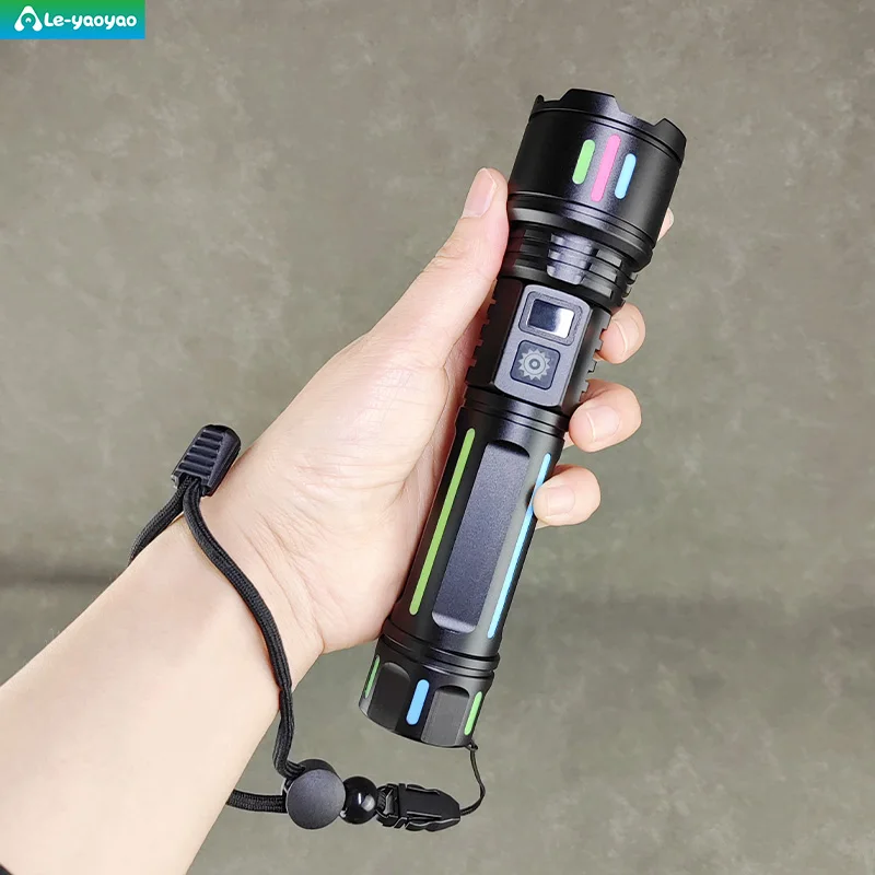 high lumen Rechargeable Battery Portable Long Beam Distance Tactical Trekking Powerful White Laser LED Torch