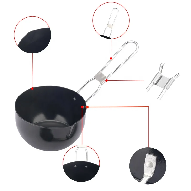 Hot sale carbon steel no-stick bbq accessories barbecue grill sauce pot with silicone brush