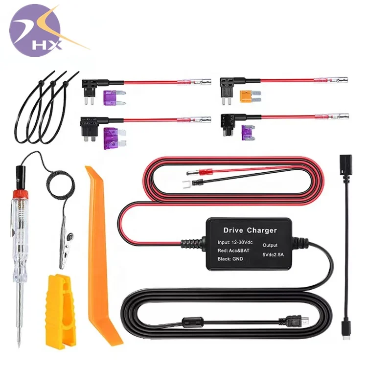 Customized dash cam hard wire kit,hard wire kit for dash cam,radar detector hardwire