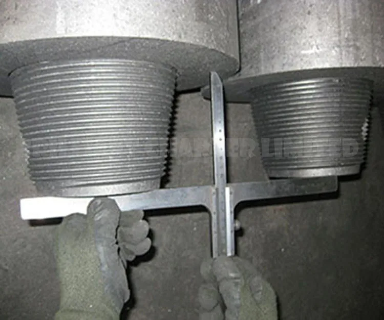 China Factory UHP 500 graphite electrode with nipple 4tpi 4tpil for arc furnace for electronics graphite scrap