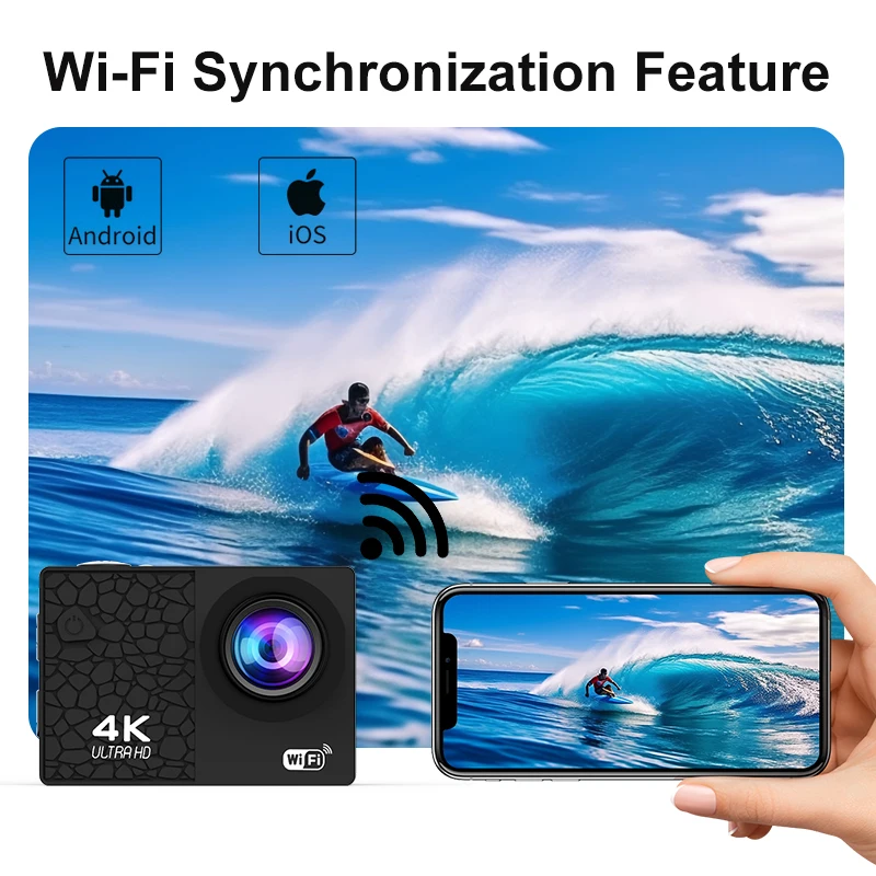 4K High definition HD1080P  sports camera 2.0 IPS Display screen WIFI connection action camera recorder digital camcorder