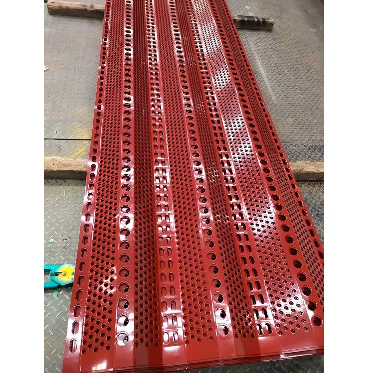 Perforated Windbreak Dust Suppression Wall Fencing /  Galvanized Steel Powder Coated Anti Dust Wind Panel Fence