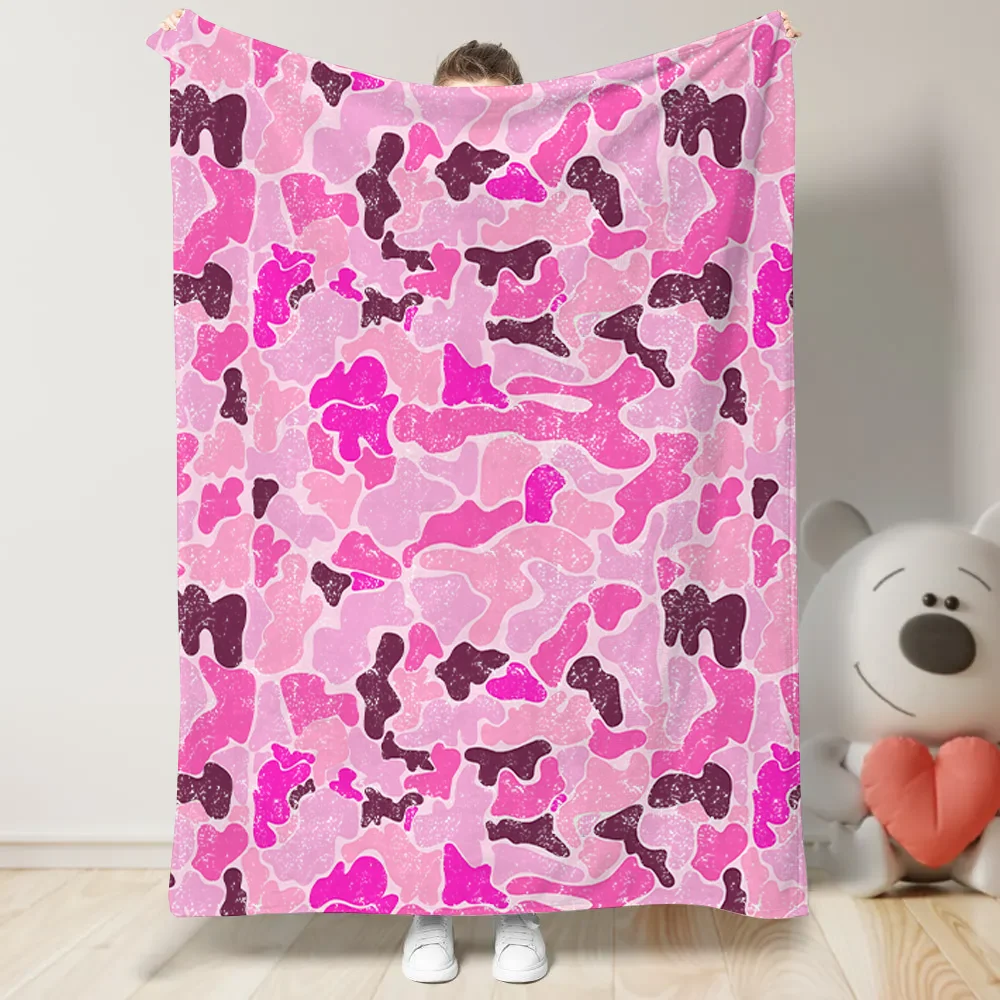 New 150 * 200 CM Flannel Distressed Camouflage Hunting Retro Camo Blanket