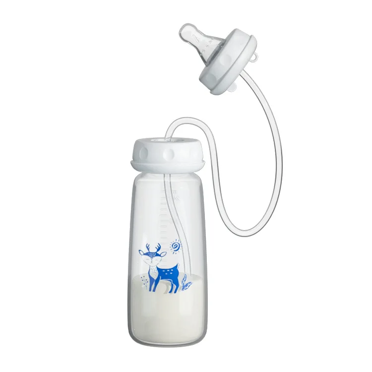 hot selling baby products wide neck borosilicate glass baby bottle feeding bottle for newborn baby