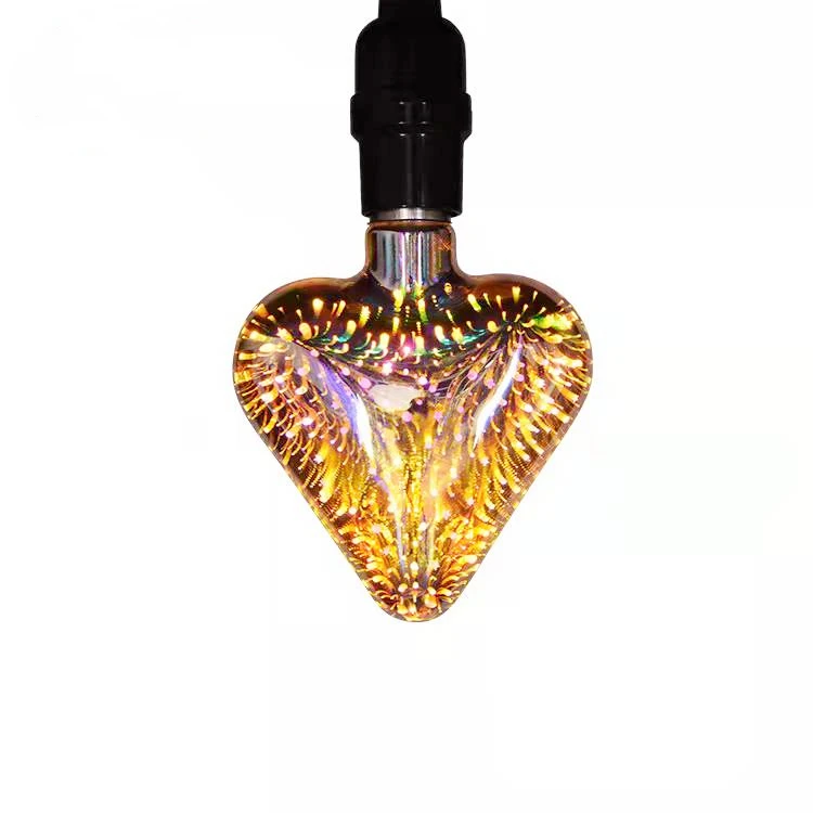 Wholesale Custom Logo 3D Firework LED Light Bulb Holiday Party Wedding Decorative Filament Bulb