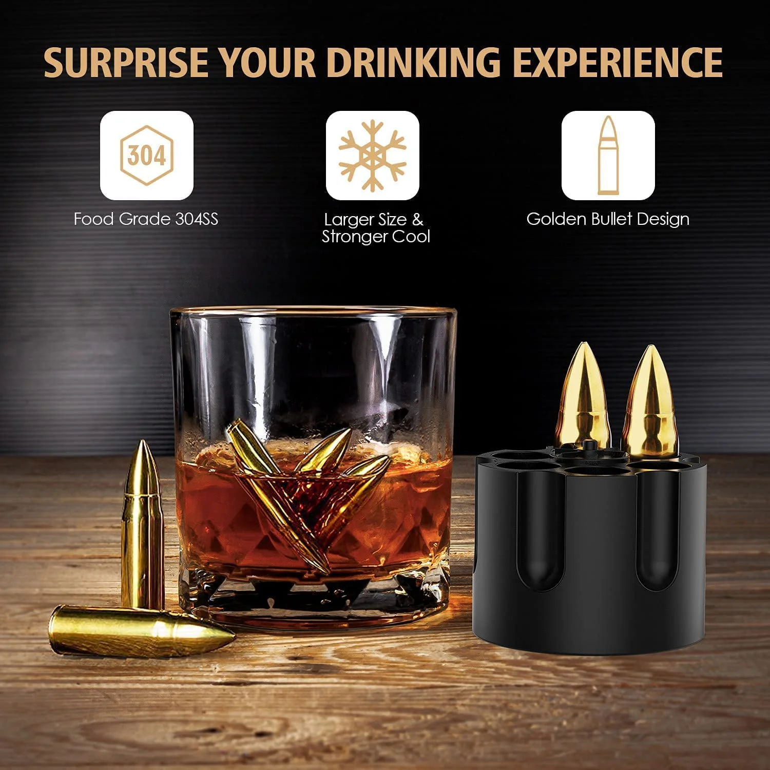 unique birthday gift for husband boyfriend useful cool gadgets whiskey gifts for men whiskey stones whiskey bullets