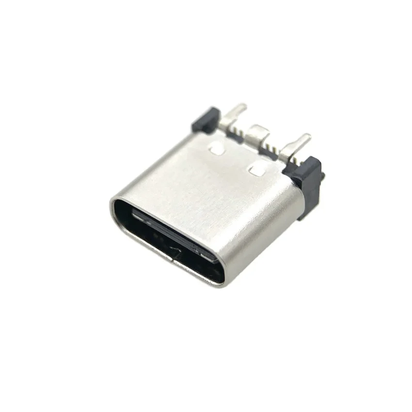 
Type-C Female Connector 24Pin Vertical Top Mount H=6.5mm Pick and Place Hat 