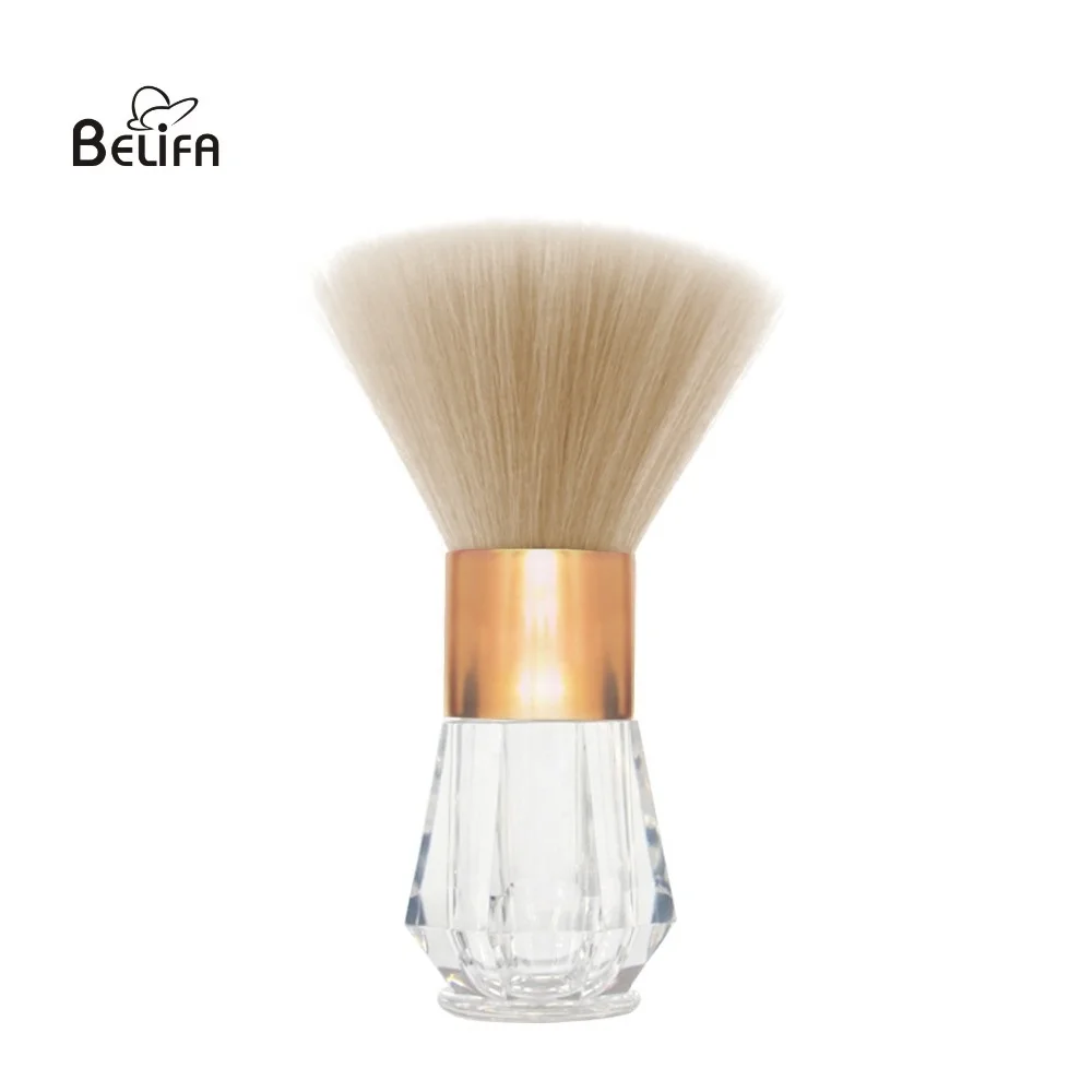 Belifa dispensing makeup cosmetics large big body blusher refillable empty loose powder container with brush