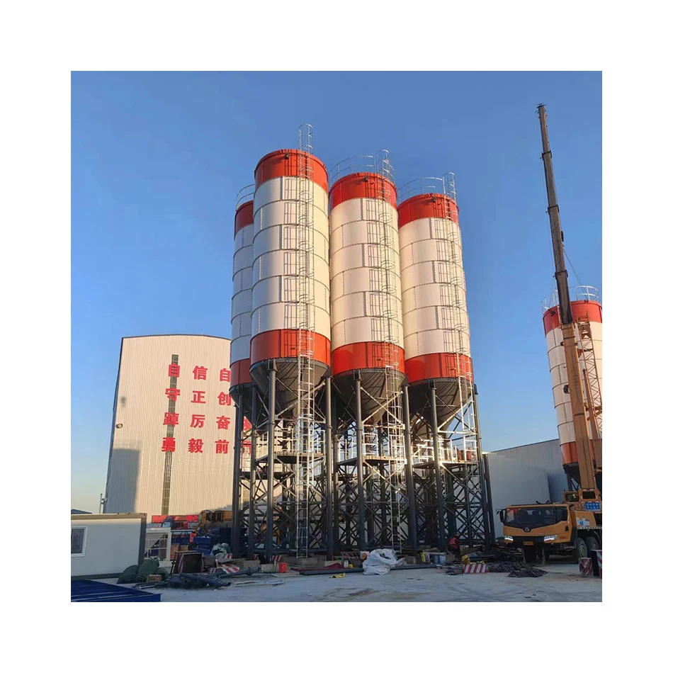 Split Sheet Steel Silo 300 Tons 500 Tons Mixing Plant Cement Silo