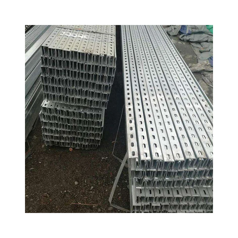 New Products new arrival competitive price u channel struts c-channel black slotted strut pre-galvanized strut channel