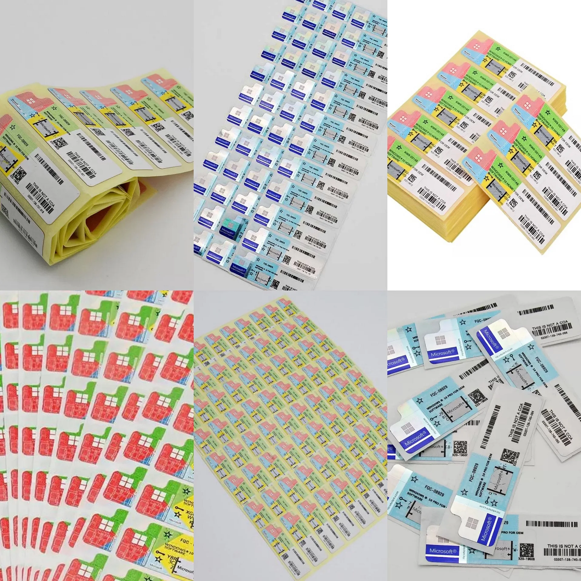 Microsoft Windows 10 Professional Licence Key Activation Windows 10 Pro Coa red Sticker Win 10 Pro Key