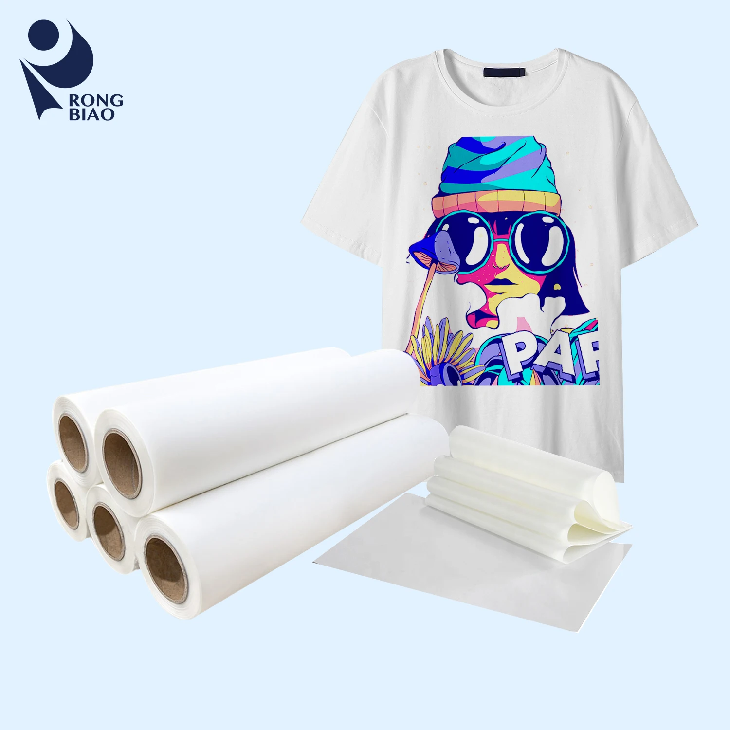 Digital Inkjet Printing Dtf Pet Film 75U Thickness Double-sided Release PET Hot Peel A3 Film