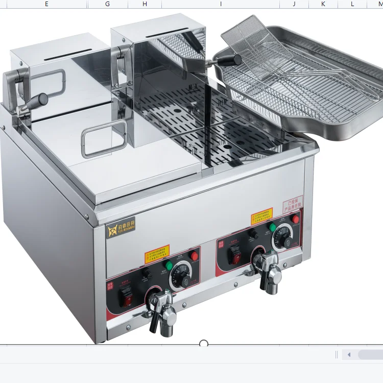China Factory Price Hotel & Restaurant Supplies Food Frying 12L Desk Top Deep Fryer Commercial Electronic Fryer