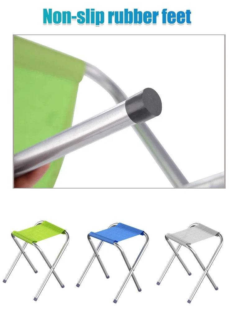 HISPEED Square Folding Stool New Camping 600D Oxford Aluminium Fishing Hiking Small Foldable Stool