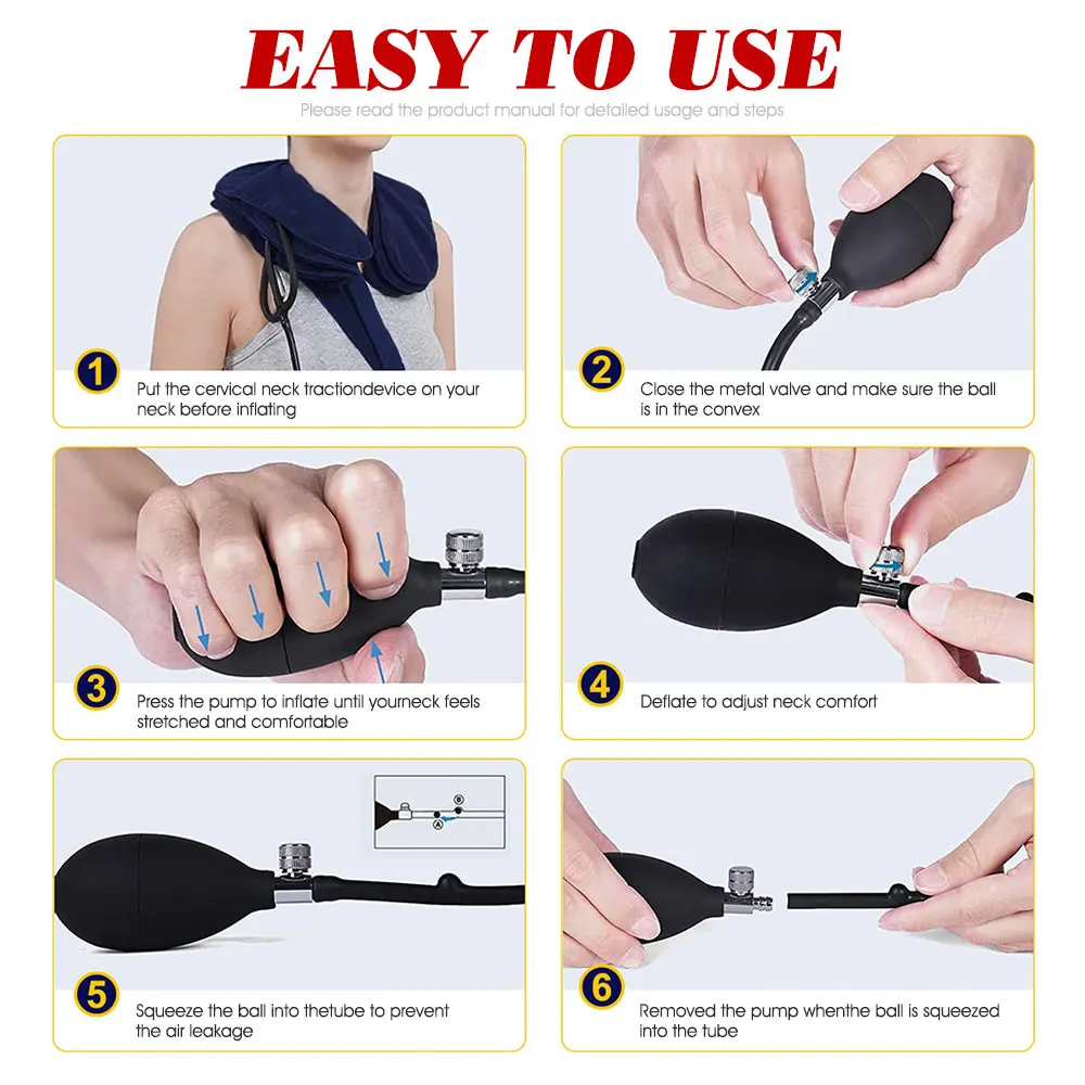 Hot Sale Medical Comfortable Inflatable Soft Neck Support Inflatable Neck Restraint Collar For Medical Supplies