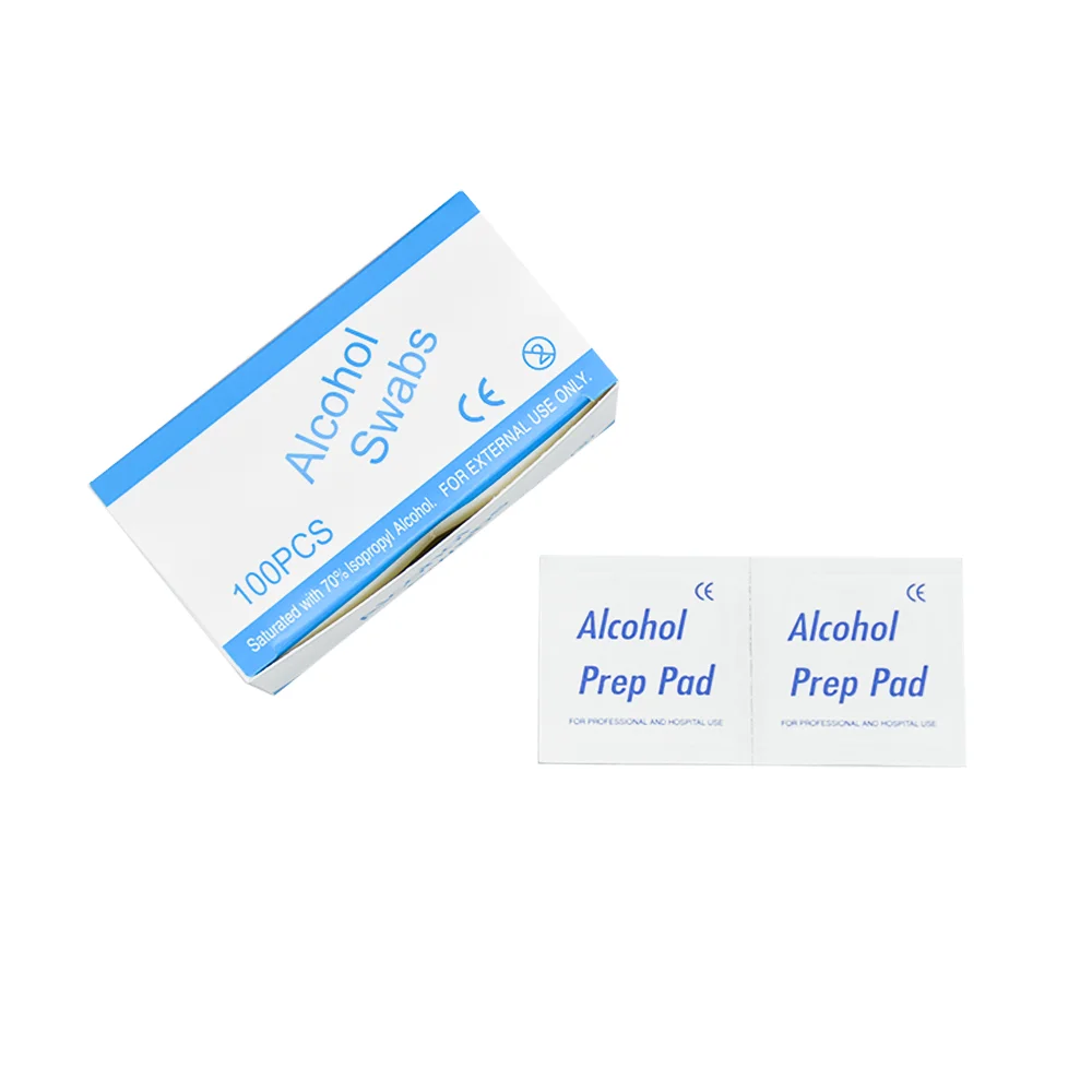 CE Approved Disposable Sterile 70% Isopropyl Alcohol Prep Pads Non-Woven Alcohol Swabs