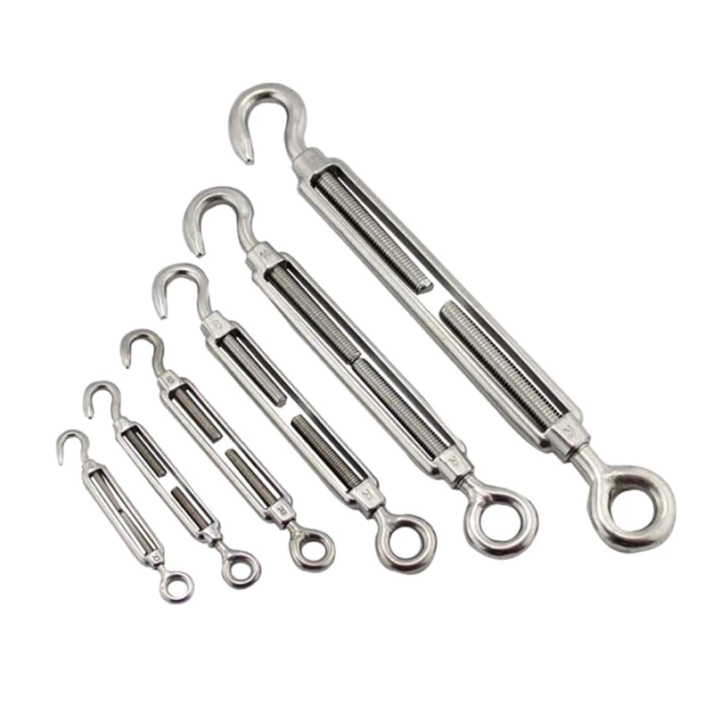 High quality shade sail accessories hook M4 M5 M6 M8 turnbuckle 304 stainless steel turnbuckle