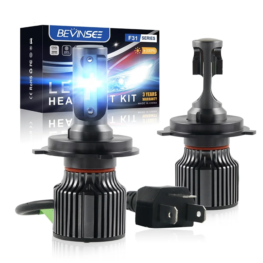 Bevinsee 2x 9003 H4 8000K Ice Blue LED Hi/Low Beam Lights Bulbs Headlight For Toyota Prius 2001-2009