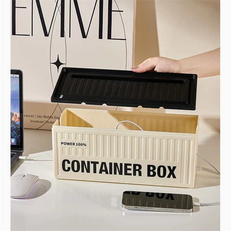 Modern Cable Management Storage Box Office Desktop Data Cable Socket Organizer Box