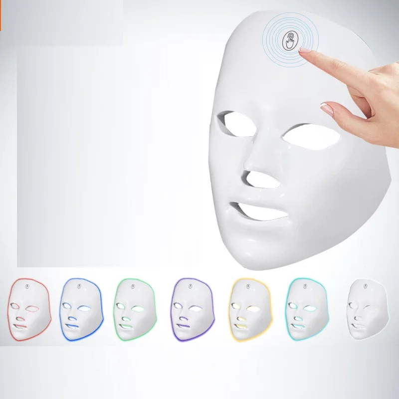 2024 Professional 7-Color LED Phototherapy Beauty Mask RF Infrared Therapy Light US Plug Anti-Acne Facial Mask