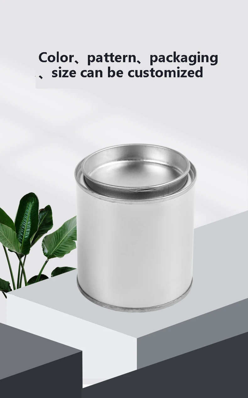 Wholesale 300ml-400ml small empty round Empty Metal Paint Tinplate Cans  jerry can With Lid