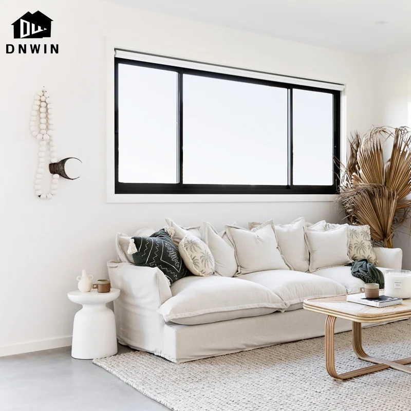 Modern design villa tempered glass aluminium soundproof high quality sliding window