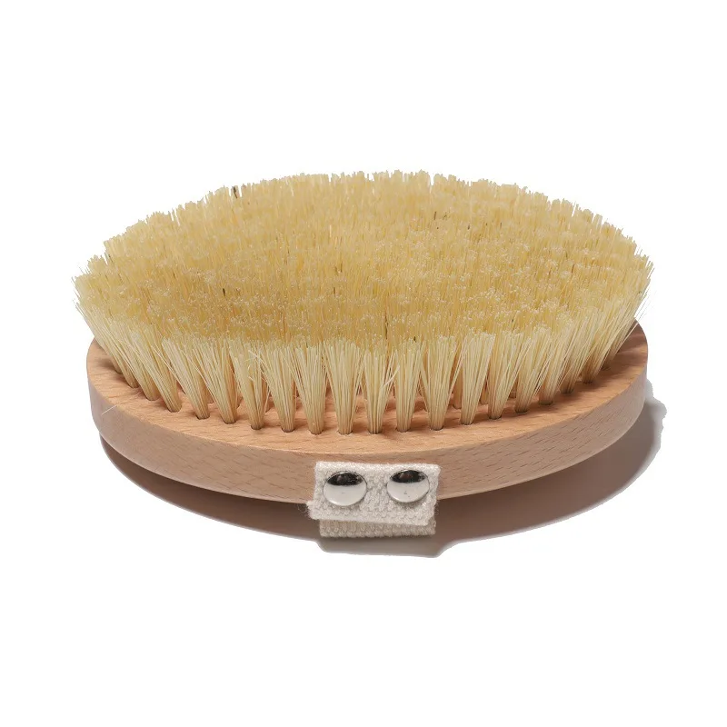 Hot Selling Beech Wood Bath Brush Oval Bristle Massage Bath Brush Hand-held Extended Sisal Bath Brush
