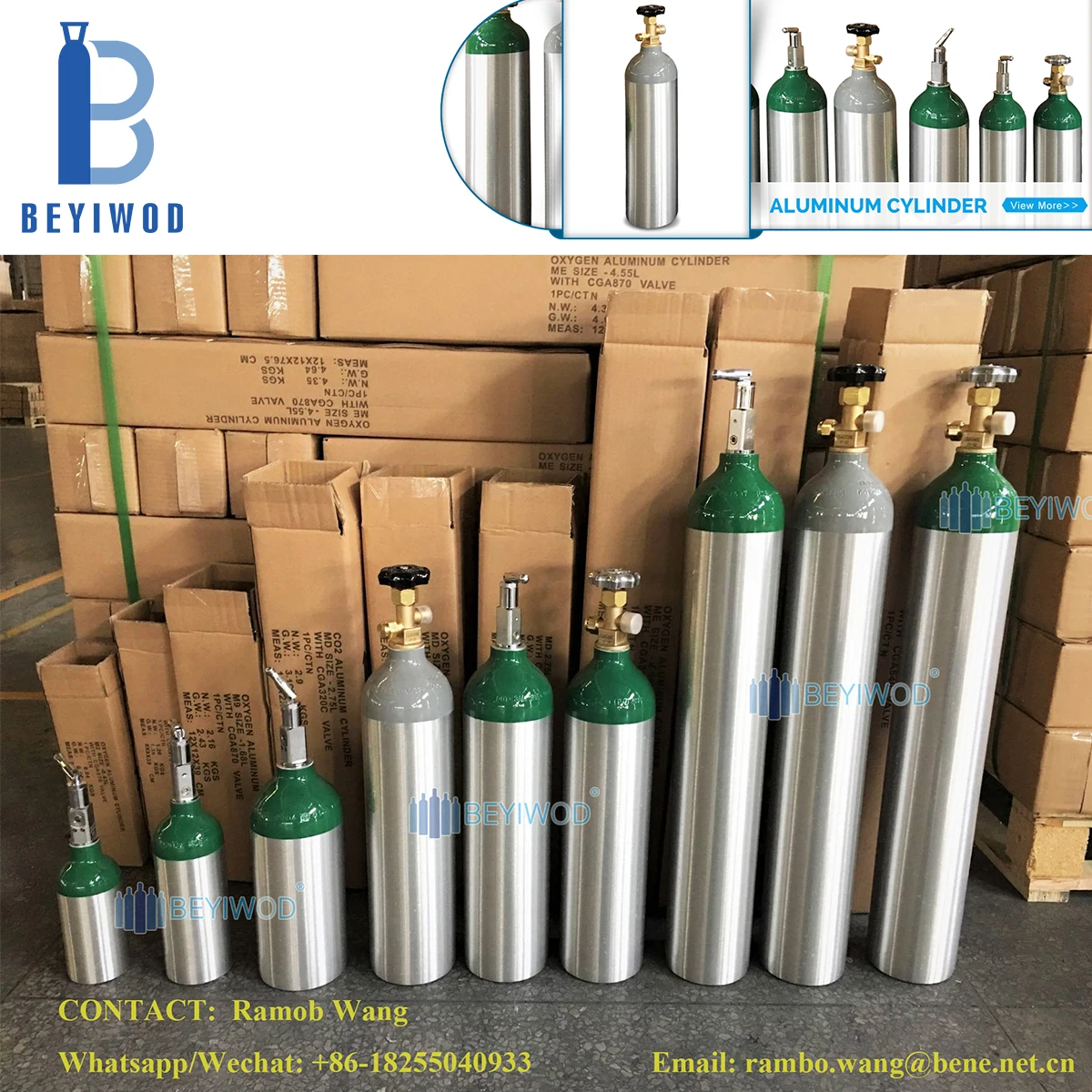 DOT3AL ISO7866 2.5lb 5lb 10lb 20lb Refillable Aluminum Portable Co2 Gas Cylinder for Beverage Aquarium