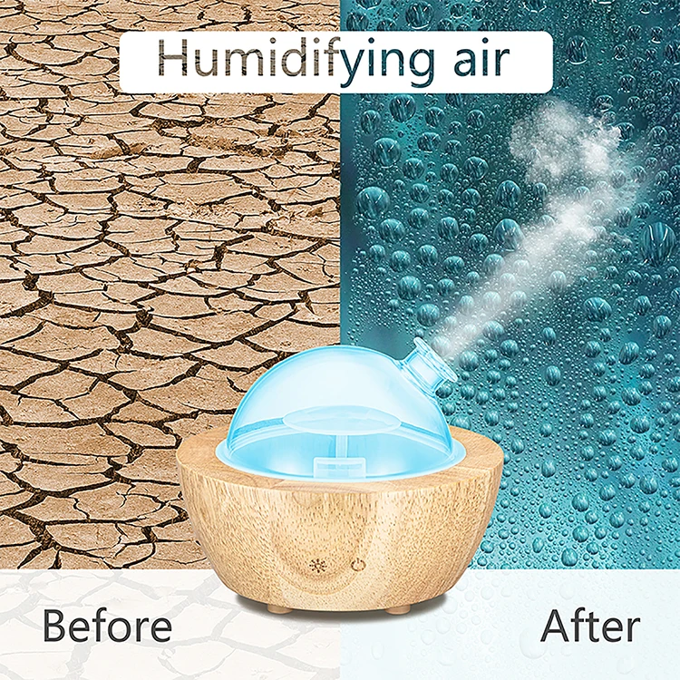 Innovative Products 2021 Glass Aroma Diffuser Wood 280ml Scent Aromatherapy Oil Diffuser Humidifier