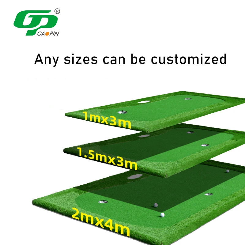 Factory Custom Professional Large Golf Practice Mat Golf Putting Green Mini Golf Course Practice Putting Mat for Indoor Use