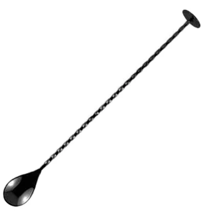 Custom 30cm Long Handle Stainless Steel Cocktail Stirrer Durable Metal Bar Tool for Coffee Tea Milk Blending