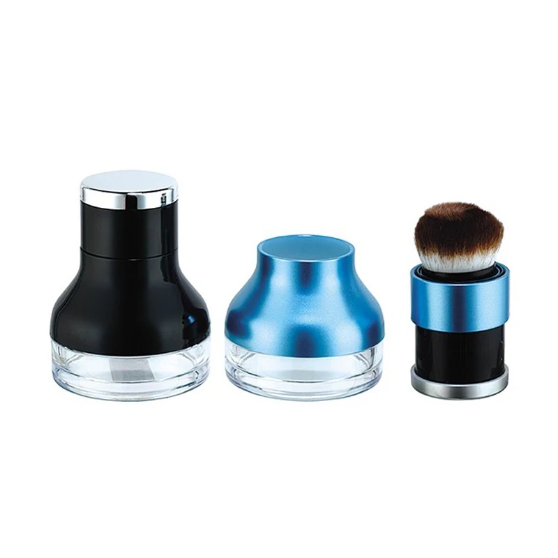 Cosmetic loose powder case compact case with brush