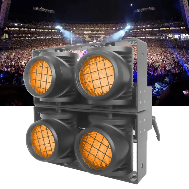 4*150W 650W Output ww red amber 3in1 LEDs 4 eyes Blinder LED Stage Light for show