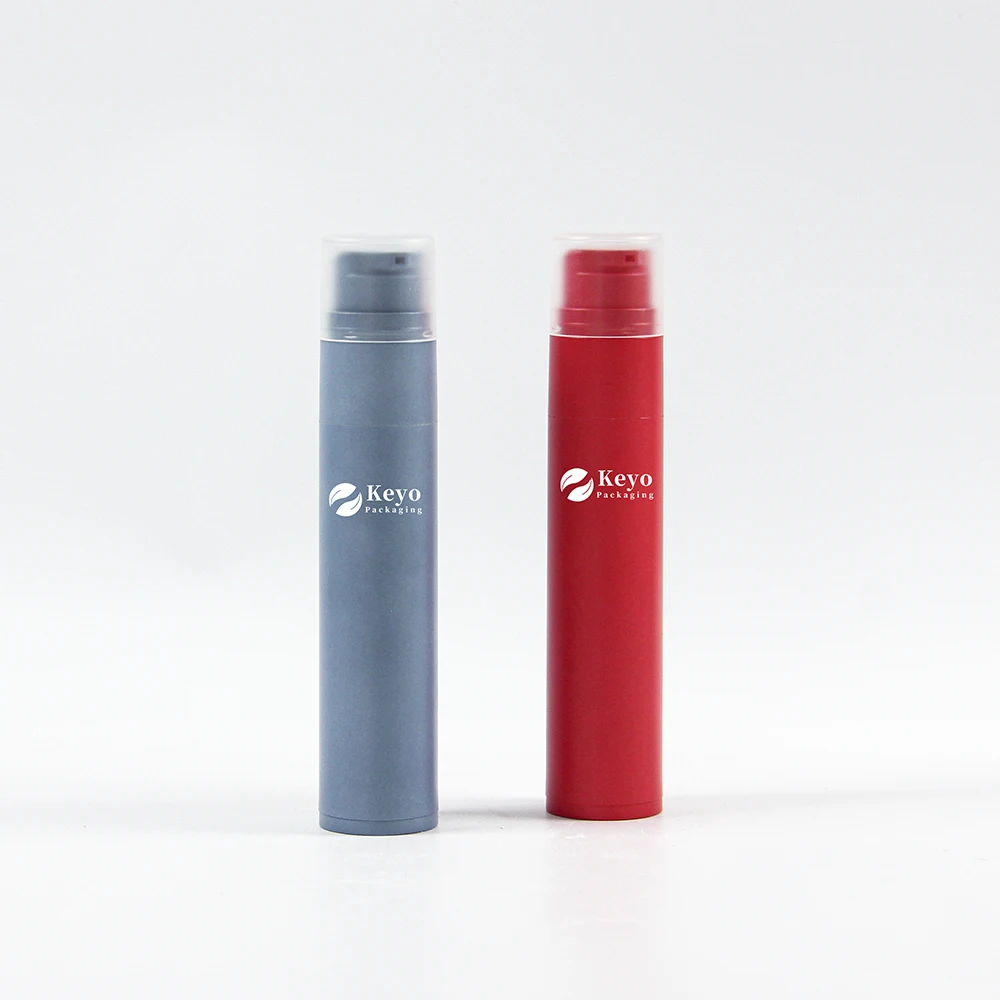 Wholesale Airless Toothpaste Bottle 60ml 2oz Empty Refillable Plastic Airless Pump Jar For Skincare Bottle