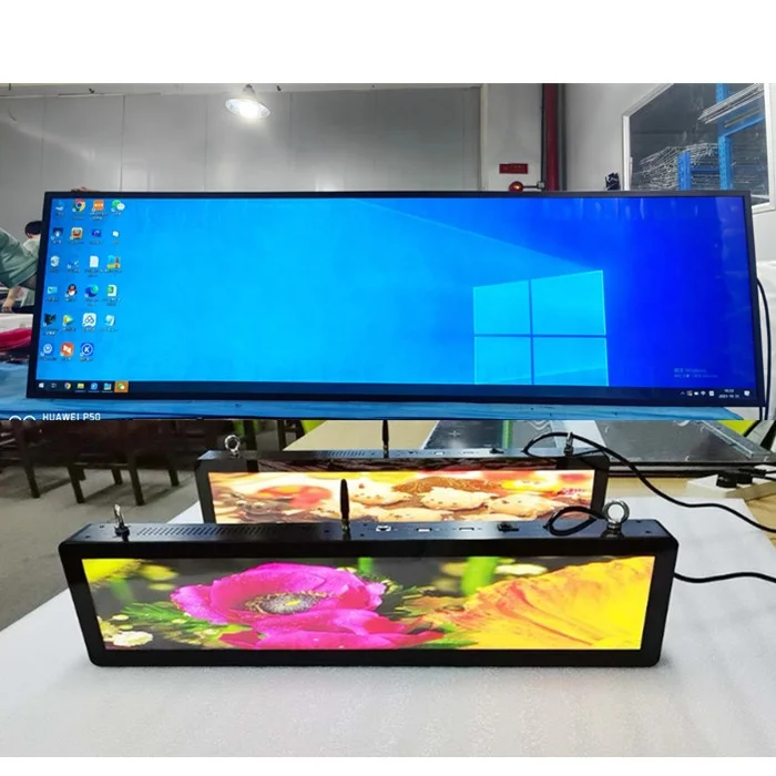 43.9' 49.5' Supermarket Shelf Ultra Wide Monitor Screen Stretched Bar Type LCD Advertising Display