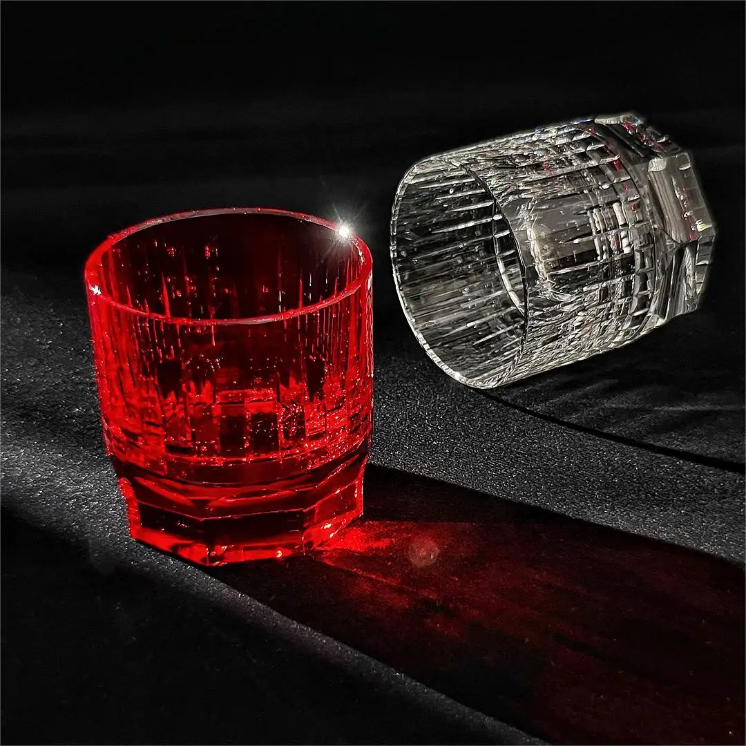 Customize tumbler whisky shot glass crystal craft cup crystal wine cup for home decoration