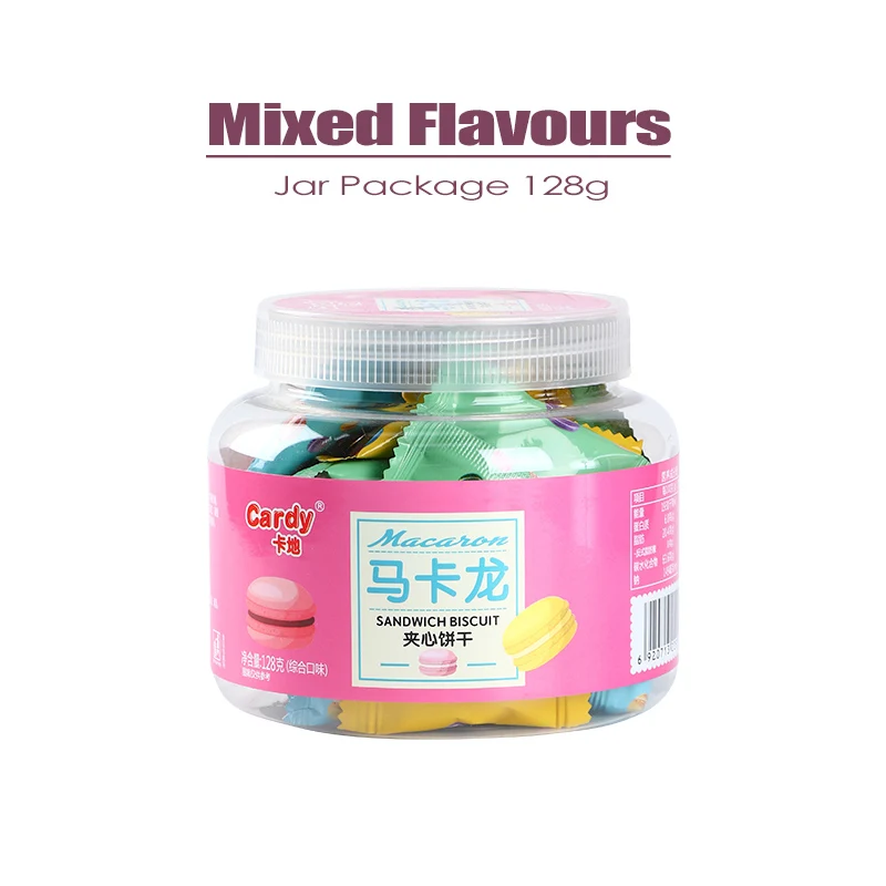 Заводская цена, вкусная мятая еда, сладкие фрукты, печенье со вкусом макарон, печенье для пикника 128 г/банка