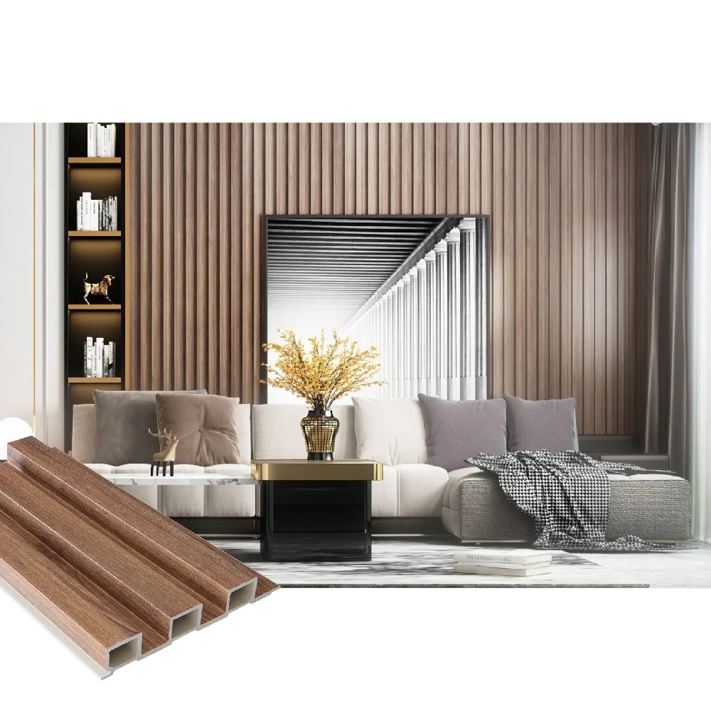 China High Quality Feature Wood Veneer Decorative 3D Material PVC Wall Panels Price