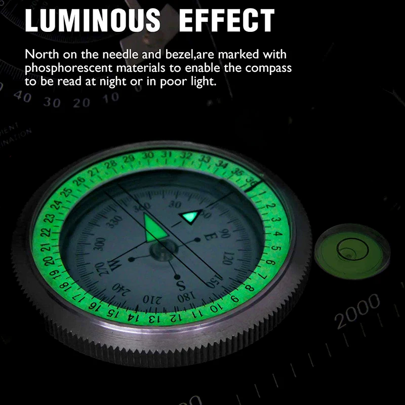 Hiking Backpacking Survival Resistant Waterproof Inclinometer Compasses