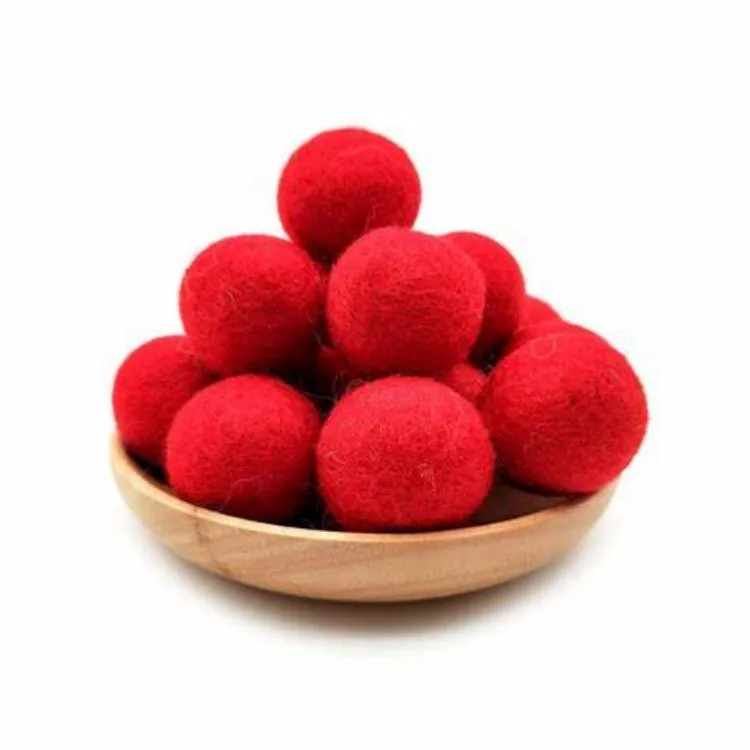 Wool felt ball  rainbow garland beautiful felt ball eco friendly cheap wholesale christmas ornament felt ball