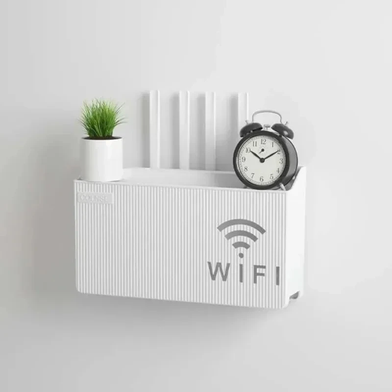 Настенный беспроводной Wi-Fi Маршрутизатор Полка ABS пластиковый ящик для хранения маршрутизатор стойка кабель Кронштейн органайзер гостиной